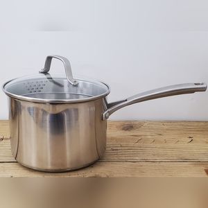 Calphalon Classic Stainless Steel Cookware Sauce Pan Glass Lid 3.5 Qt 87035
